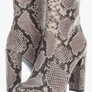 Steve Madden Snake Print Heeled Boots